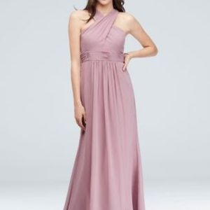 Reverie Cross-Front Chiffon Bridesmaid Dusty Rose